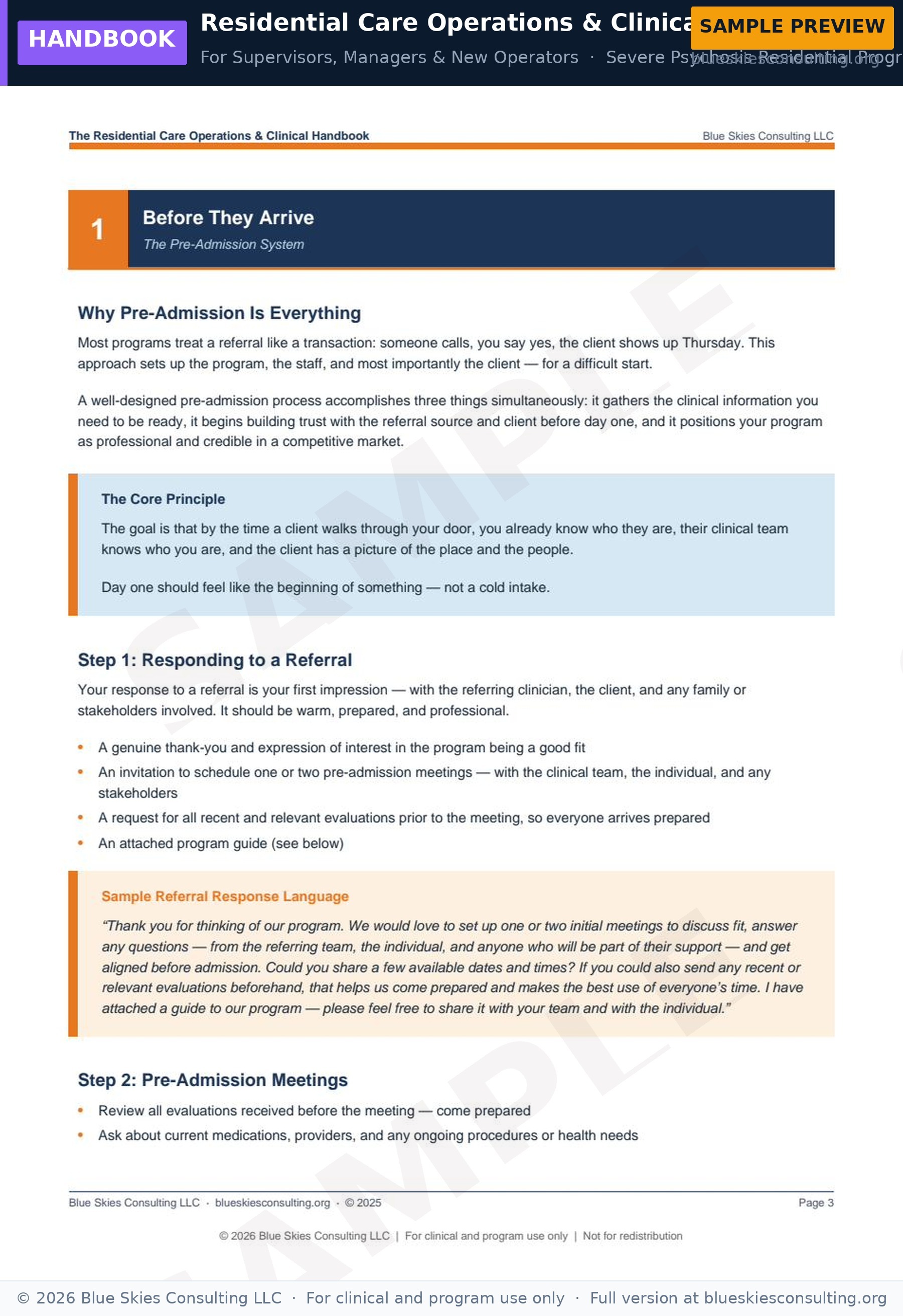 Guide 02 Residential Care Operations and Clinical Handbook
