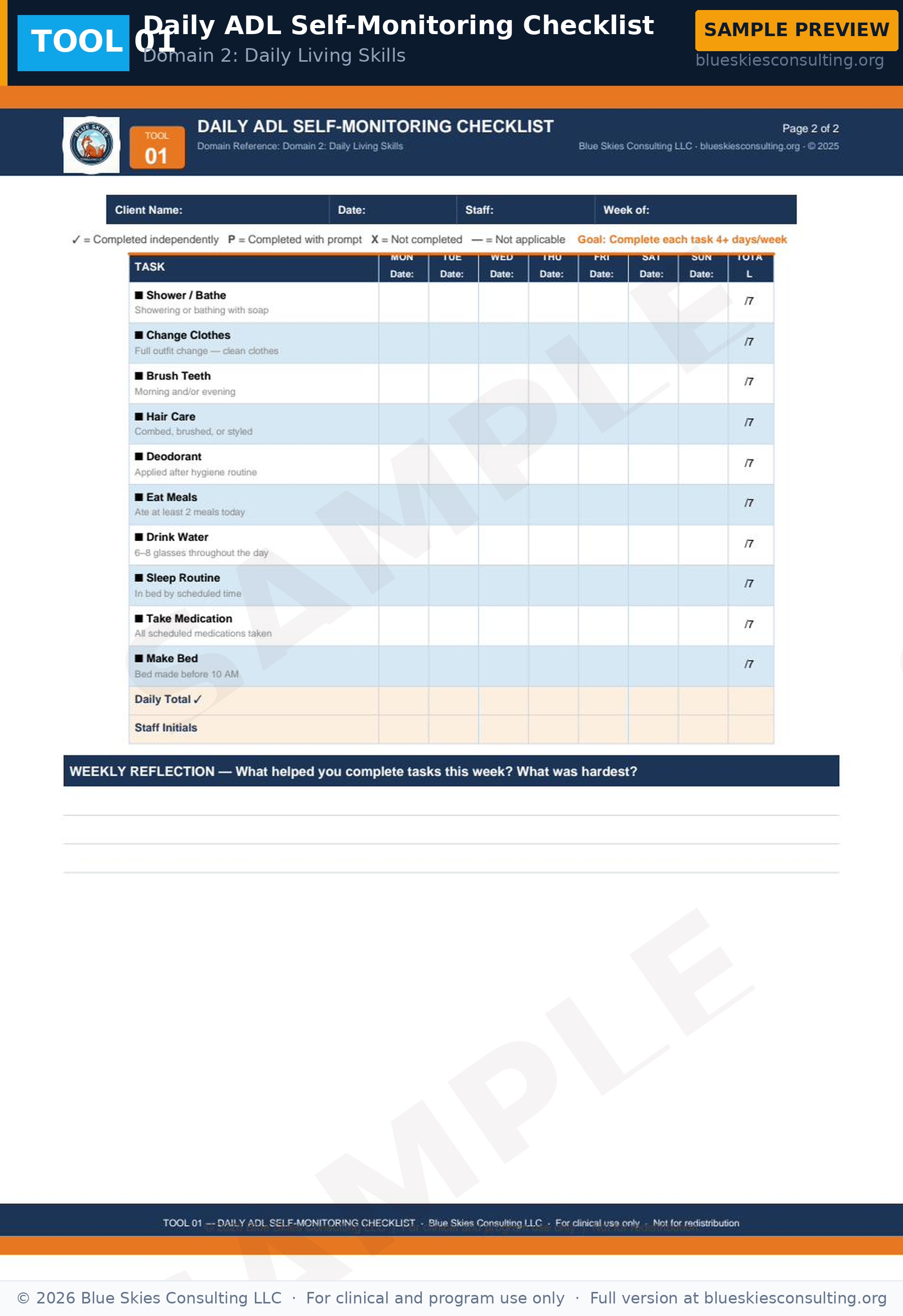 BSC_Sample_Tool01_Daily_ADL_Self-Monitoring_Checklist