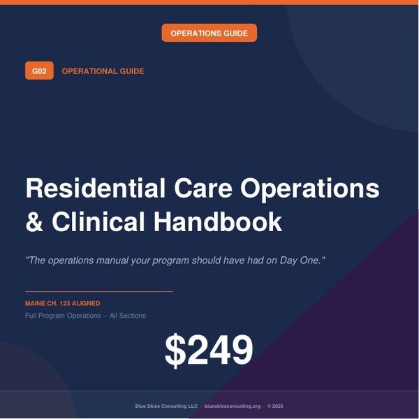 Guide 02 Residential Care Operations & Clinical Handbook | Maine Ch. 123 Program Guide image