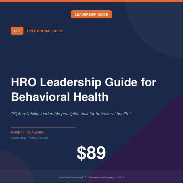 Guide 03 HRO Leadership Guide for Behavioral Health | Residential Program Leadership Resource image
