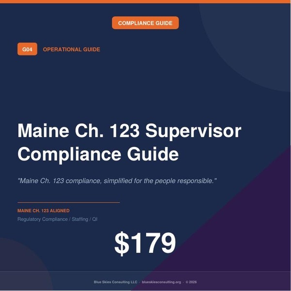 Guide 04 Maine Ch. 123 Supervisor Compliance Guide | Maine DHHS Residential Behavioral Health image