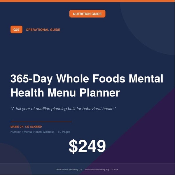 Guide 07 365-Day Whole Foods Mental Health Menu Planner | Residential Behavioral Health Nutrition image