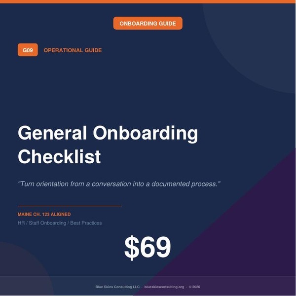 Guide 09 Staff General Onboarding Checklist | Residential Behavioral Health Best Practices image