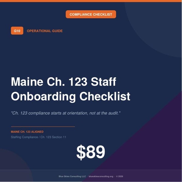 Guide 10 Maine Ch. 123 Staff Onboarding Checklist | Maine DHHS Residential Behavioral Health image